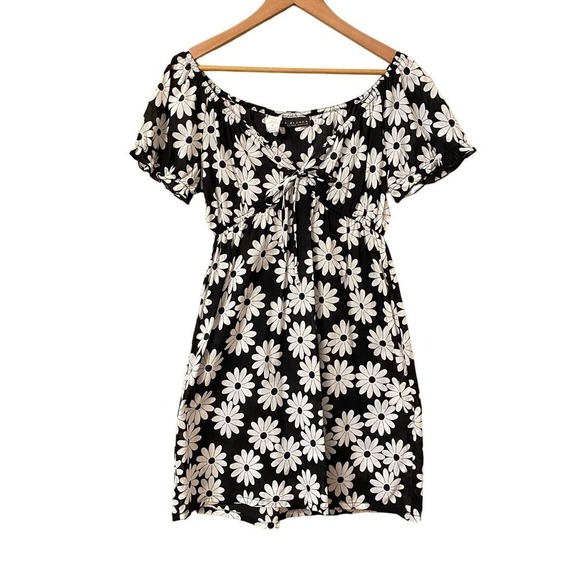 La Blanca Cotton Daisy Floral Ditsy Swim Cover Up Short Dress Women's M Boho - Picture 2 of 11
